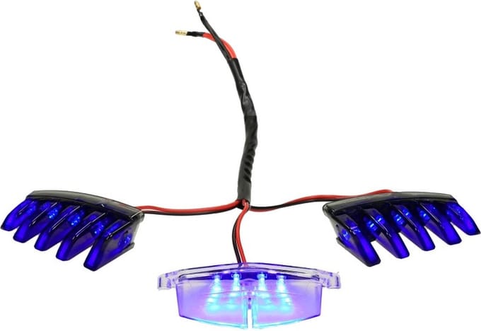 Verlichting voorscherm LED Piaggio Zip 2000 SP blauw helder