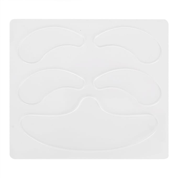 Lot de 5 autocollants antirides en silicone réutilisables pour le front et les yeux white