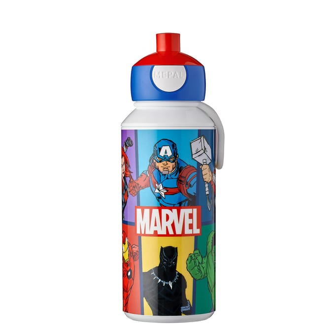Mepal Pop-up drinkfles Campus - 400 ml - Sluit goed af - Drinkbeker voor kinderen - Avengers