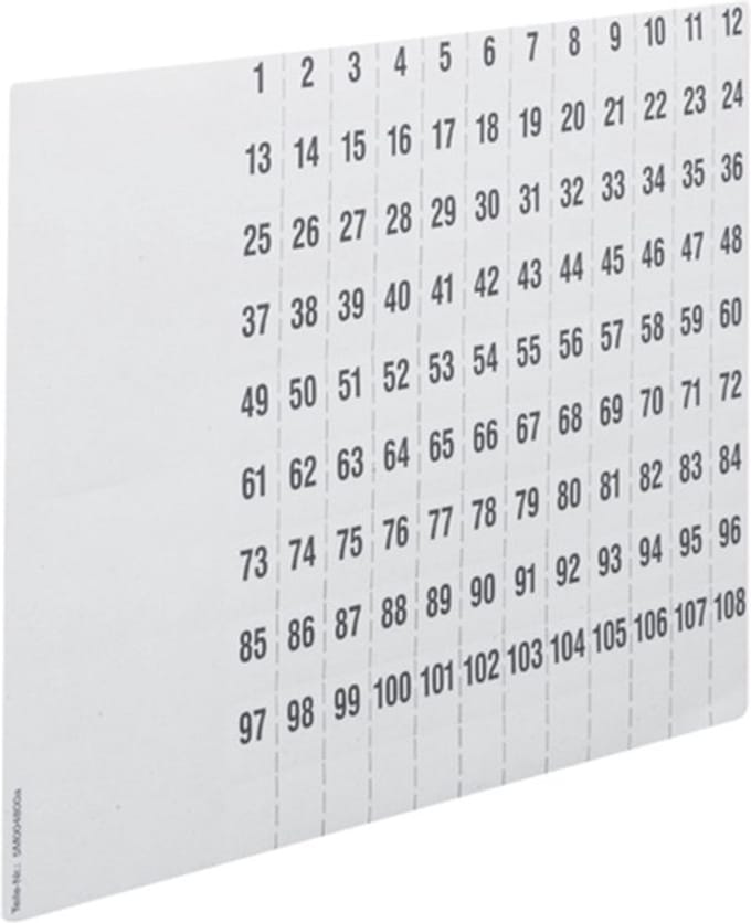 ZZ90C - White - Square - Black on white - Universal - Paper - 297 mm