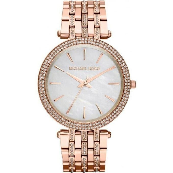Michael Kors MK3220 Darci Parelmoer Wijzerplaat Kristal Vrouwenhorloge