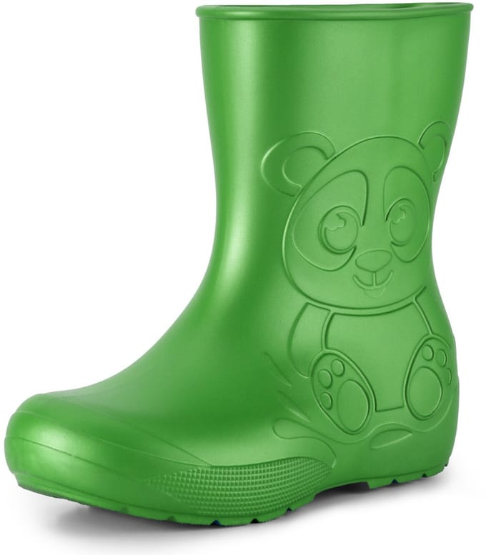 Ladeheid LA-CA-Panda Kinder Regenlaarzen - Rubber - Licht - EVA - Smaragdgroen - 28/29