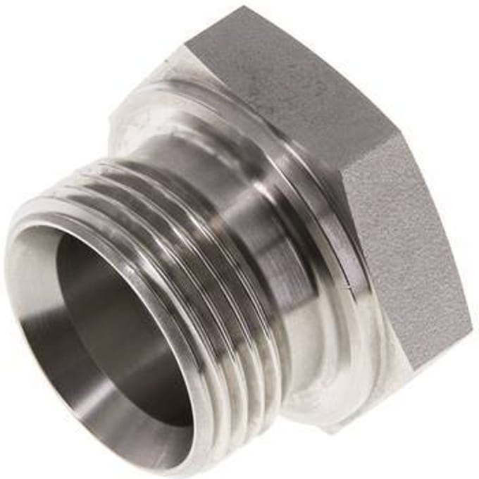 Plug G1'' RVS met buitenzeskant 60° conus 150 bar (2107.5psi) Hydrauliek