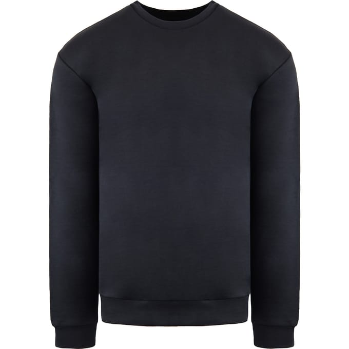 Emporio Armani Heren Zwarte Gewassen Sweater