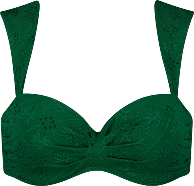 Beachlife Green Embroidery Dames Bikinitopje - Maat B42