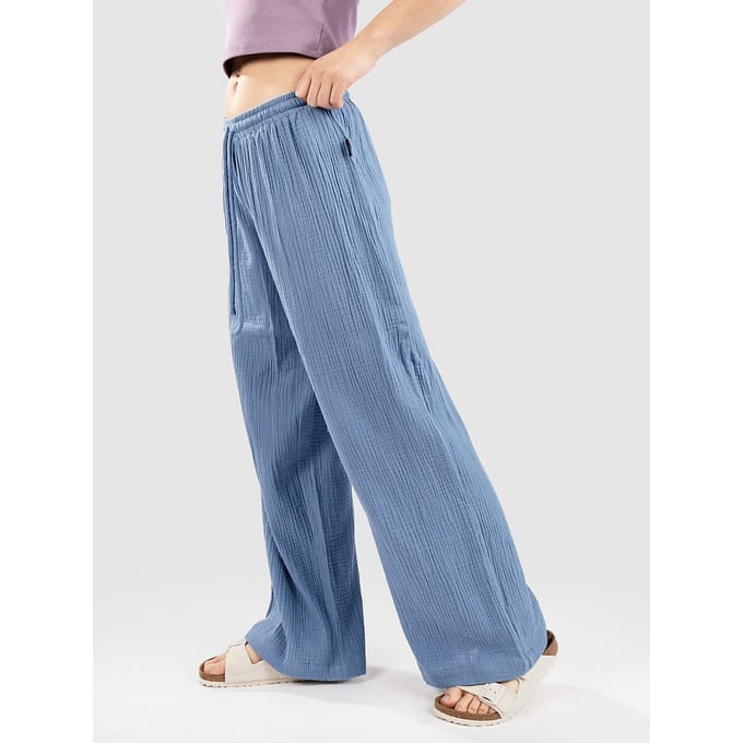 Blue Tomato Long Linen Broek blauw