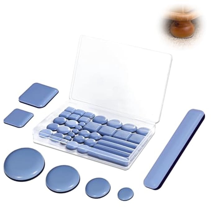 Teflon meubelglijders set - 39 stuks met diverse maten
