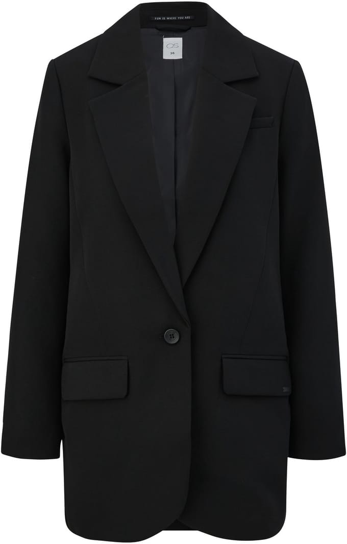 QS - female - Oversized blazer met klepzakken