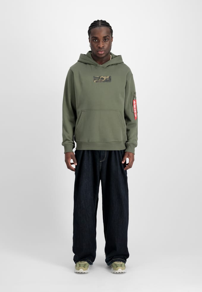 Hoodie Alpha Industries Camo Panel