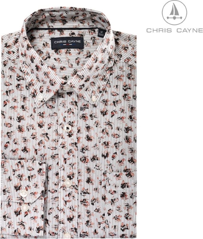 Blouse 1039 rood print LM Chris Cayne - maat L