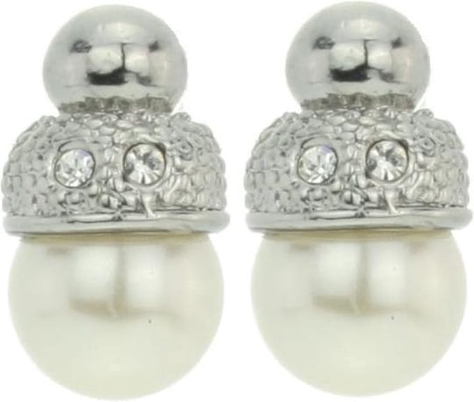 Behave - Oorknopjes met parel en strass - romantisch detail