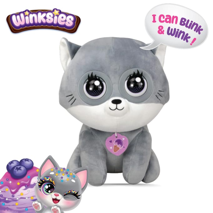 Silverlit Winksies Blueberry Kitten Grey Elektroniche knuffels Interactieve knuffels