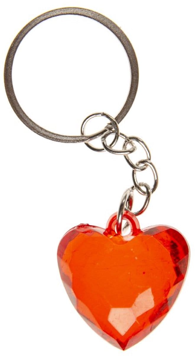 Duckiez Sleutelhanger Transparant Hart Rood - 1 stuk