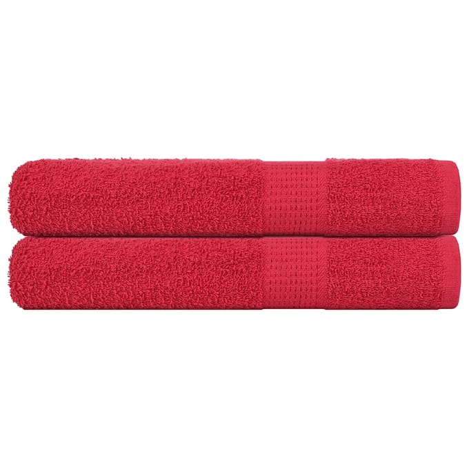 vidaXL - Saunahanddoeken - FROGN - 2 - st - 80x200 - cm - 360 - g/m² - rood