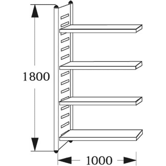 Tijdschriftenrek »M2 4 OH« 100 cm breed, 40 cm diep