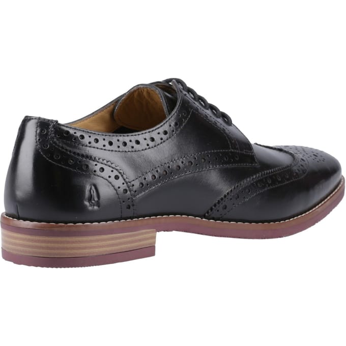 Hush Puppies Mack Leren Heren Zwarte Brogues Schoenen