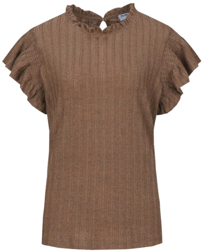 Fluresk T-shirt Paige Top 26zfzf18 Walnut Dames Maat - 38