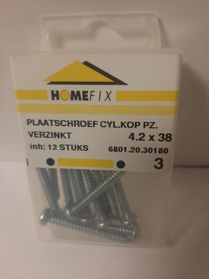 Homefix Plaatschroef Cyl.Kop.pz