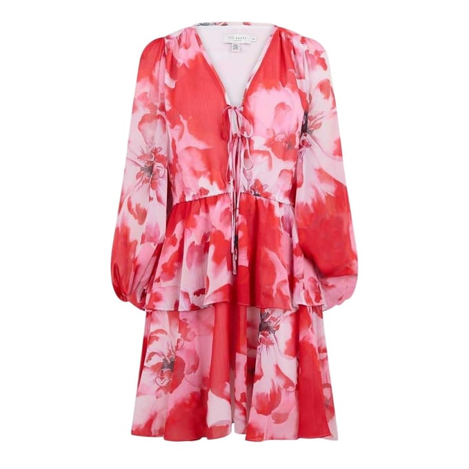 Ted Baker Dames/Dames Leyna Floral Mini Dress (Rood)
