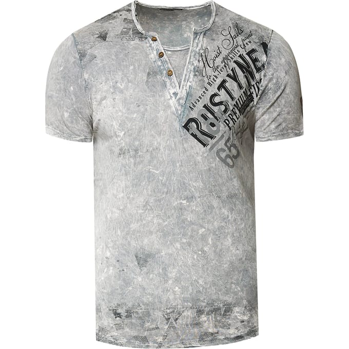V-hals T-shirt met logo-print aan de zijkant