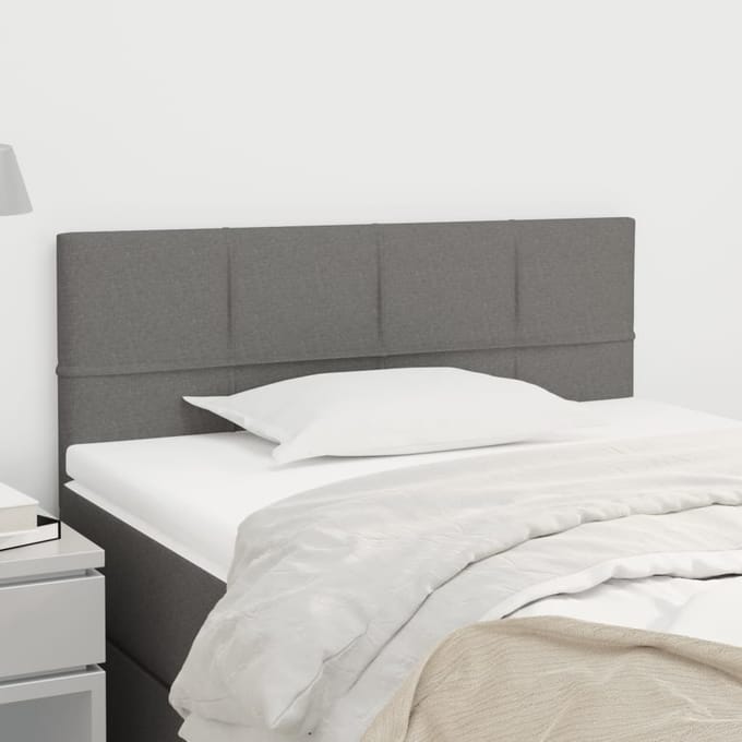vidaXL - Hoofdbord - 80x5x78/88 - cm - stof - donkergrijs