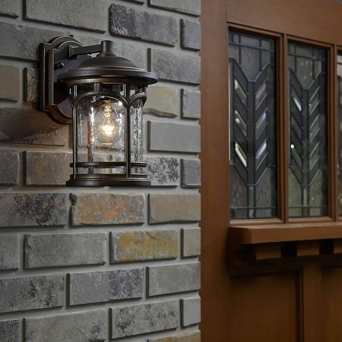 Quoizel LED Wand Buitenlamp Marblehead | 1X E27 Max 60W | IP44 | Dimbaar | Palladian Bronze