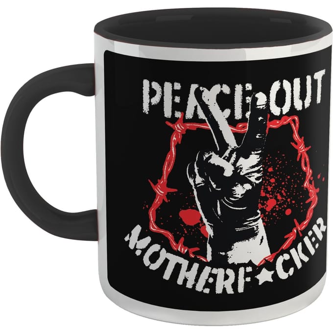 DC Comics Peacemaker Peace Out Motherf#%ker Mug - Black