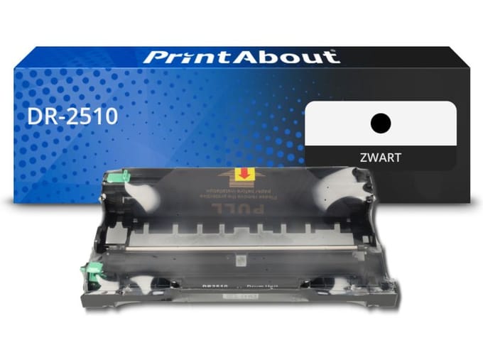 PrintAbout huismerk Drum DR-2510 Zwart Geschikt voor Brother