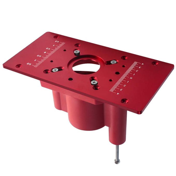 Freestafel Inzetplaat en Freeslift Kit Houtbewerking Freeslift Flip Plate Set Graveren zwart