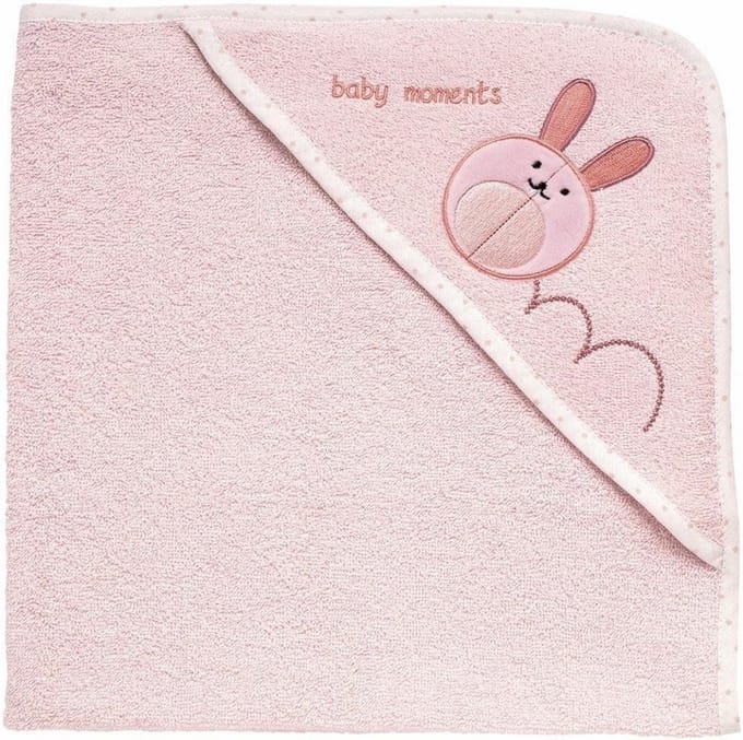 Zachte Handdoek met Capuchon van 100% Katoen voor Baby's - Roze
