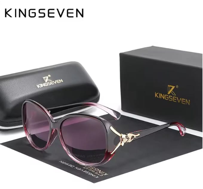KINGSEVEN Zonnebril 7842 - Paars – Dames - Gepolariseerd - UV400 - Vlinder