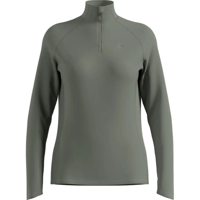 Odlo Essential Ceramiwarm Midlayer 1/2 Zip Dames - Beige - Maat XS