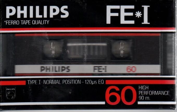 PHILIPS FE * I - AUDIO CASSETTE TAPE - 60 MIN ( 2 X 30 MIN) - VINTAGE UIT 1985