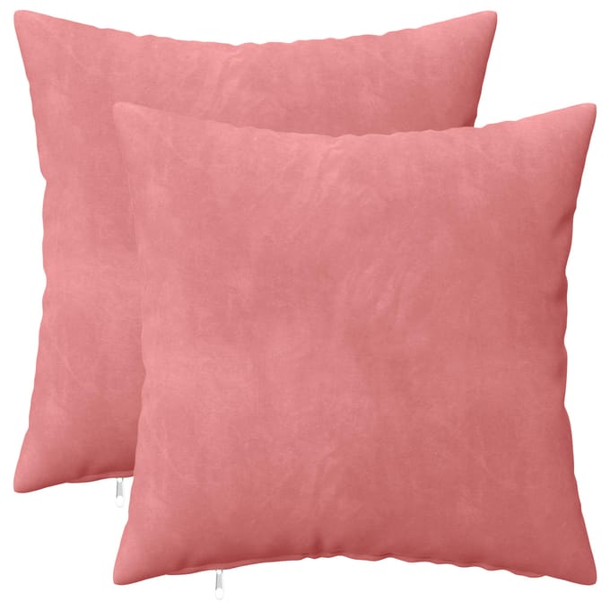 vidaXL - Kussensloop - 2 - pcs - HEERLEN - Roze - 30 - x - 30 - cm - Fluweel
