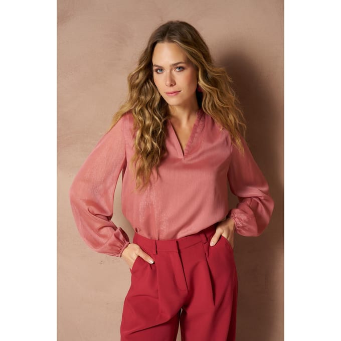 Top Issey - Lurex Bohemian | Coral