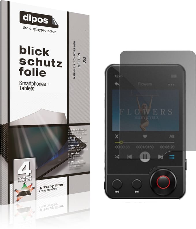 dipos – Matte Privacy Screenprotector geschikt voor MECHEN D53 | Anti-Spy Beschermfolie