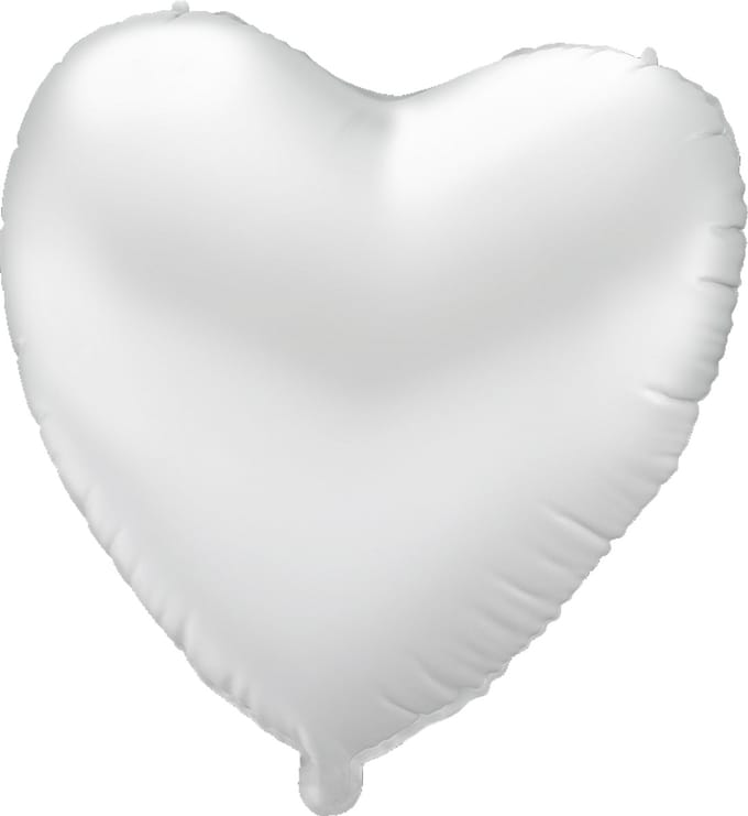 Foil balloon - Heart white
