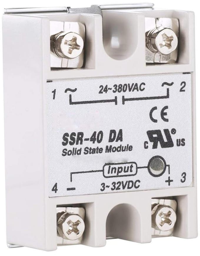 Solid-State Relais met Ingang 3-32 V DC en Uitgang 24-380 V AC - 40A 250V