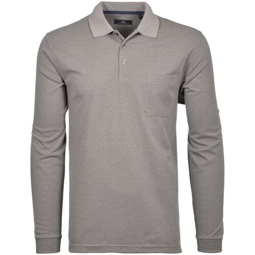 Ragman Polo Softknit Easy Care Mini Jacquard Design Silver / male