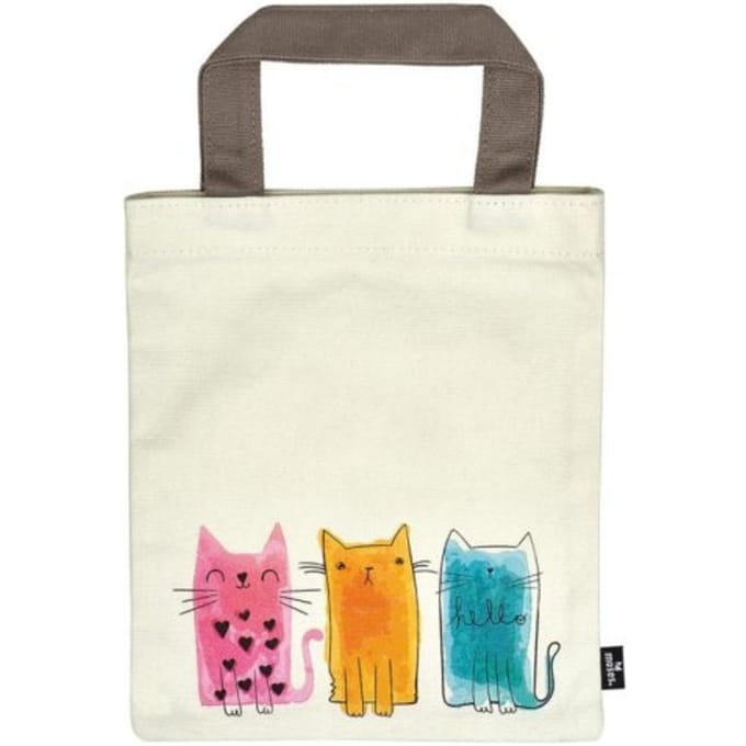 Libri_x boekentas katoen, formaat 20 x 25 cm. - katten