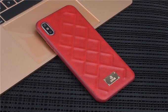 UNIQ Accessory iPhone Xs Max Kunstleer Hard Case Back cover - Rood- 8719273285145