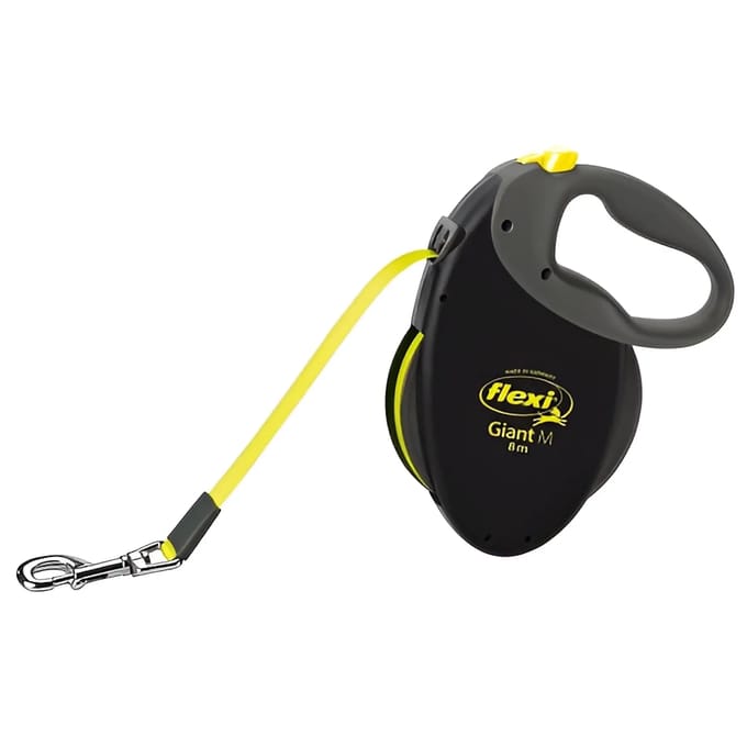Flexi Giant Tape - Hondenriem - Zwart - M - 8 m - Middelgrote Honden