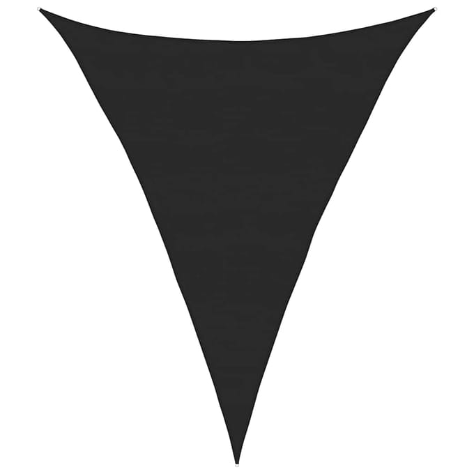 vidaXL - Zonnezeil - 160 - g/m² - driehoekig - 5x7x7 - m - HDPE - zwart