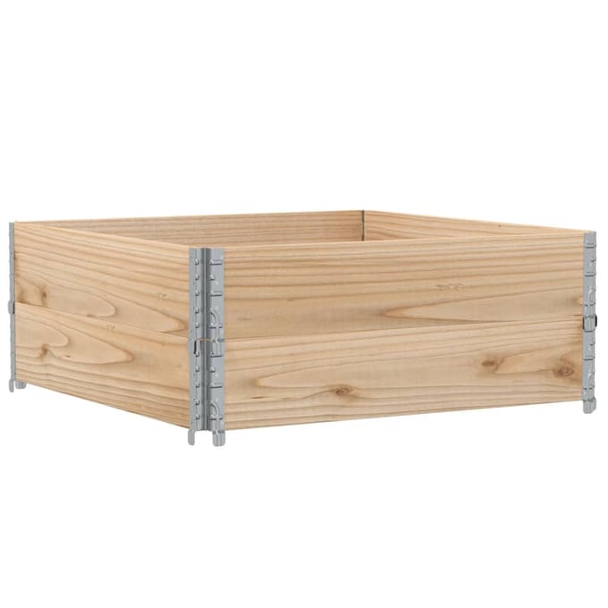 vidaXL Palletopzetranden 2 st 100x100 cm massief grenenhout