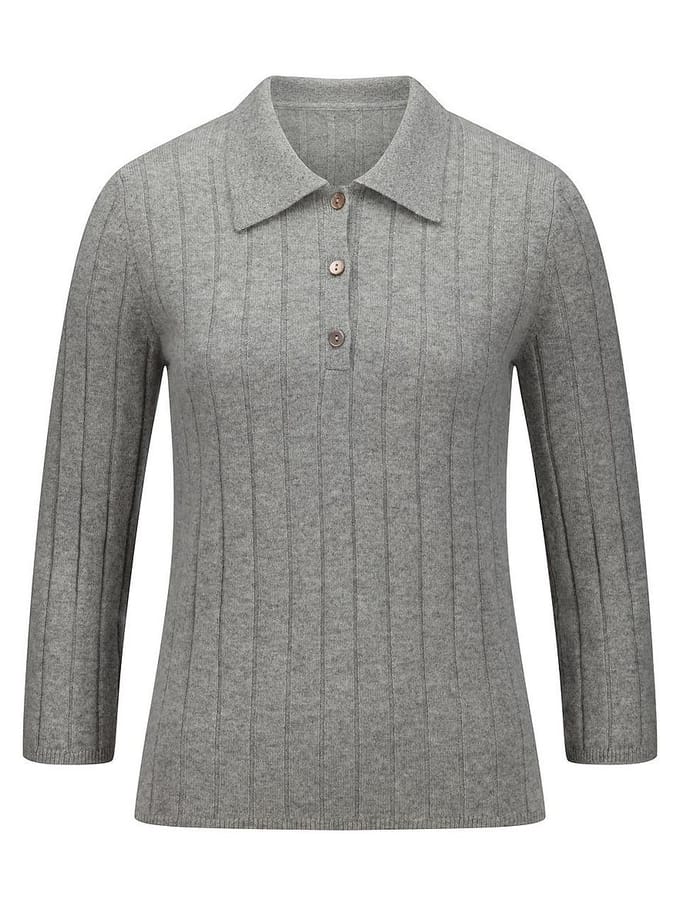 Polotrui 100% kasjmier Van Fadenmeister Berlin grijs