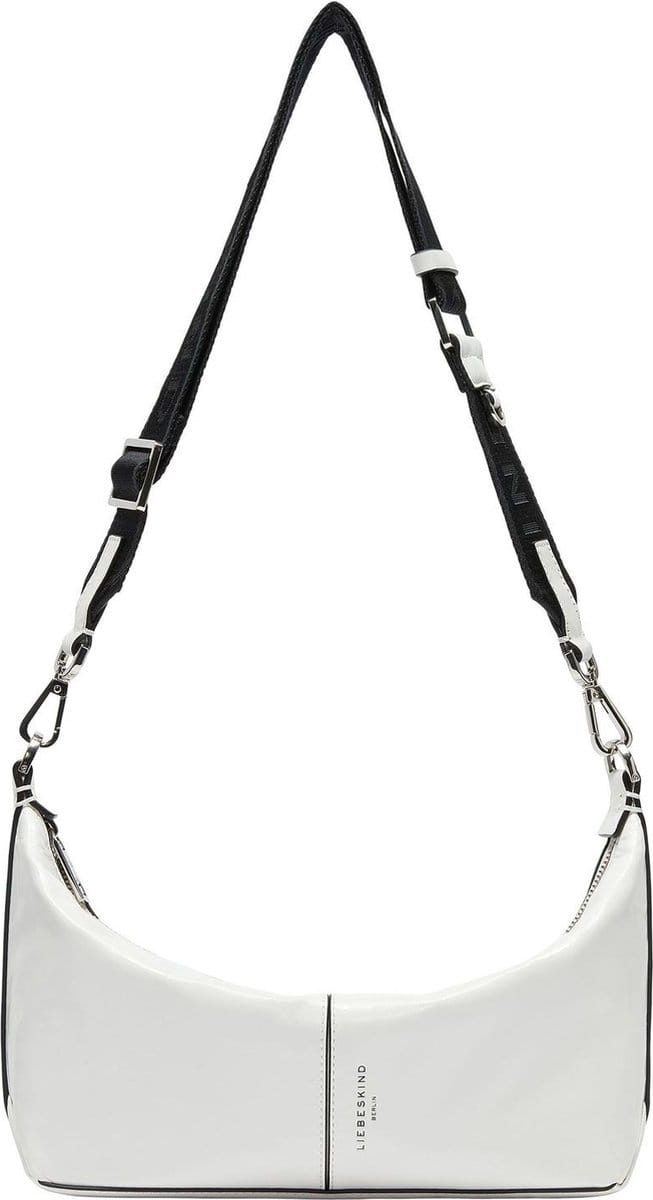 LIEBESKIND BERLIN Leren Schoudertas Paris 4 Paper Touch Crinkle Hobo Arctic Crème