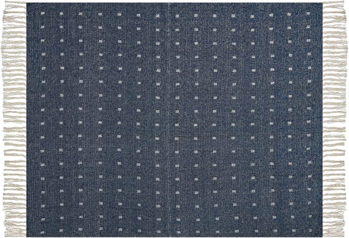 TAARI - Plaid - Donkerblauw - 130 x 170 cm - Katoen