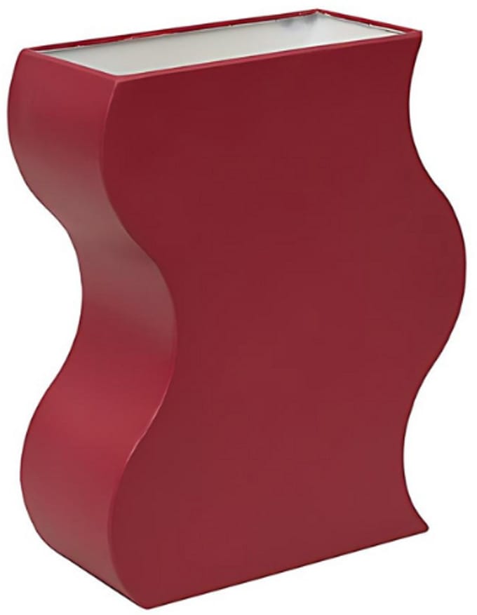 Atmosphera Chéri Gietijzeren vaas - 21x8x25cm - Rood
