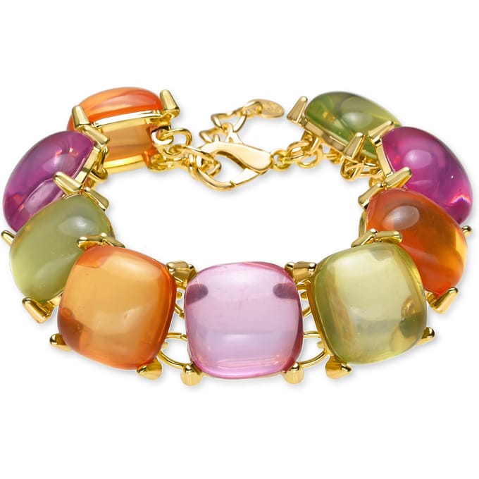 Armband - Luxenter - Tosab - Meerkleurig kristal - 18k geelgouden afwerking - 16 cm + 3 cm verlengstuk schoon