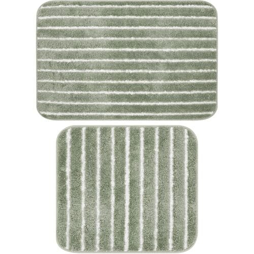 LIVARNO Badmat en toiletmat, 2-delig (Zonder uitsnede, groen)
